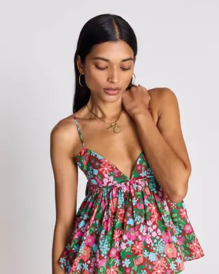 Top Calia imprimé Liberty rose et bordeaux — photo 5