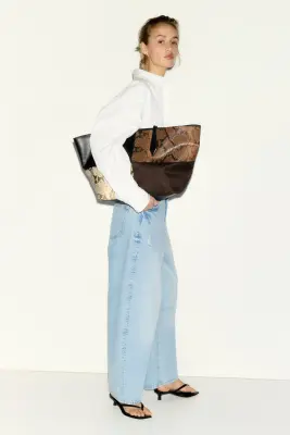 Barrel High Waist Ankle Jeans - Bleu denim clair — photo 3
