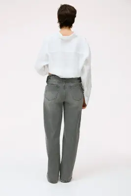 MAMA Wide Low Jeans - Gris denim — photo 2