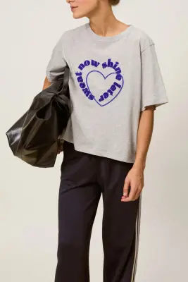 Tee-shirt Jolie Gris Chine — photo 4