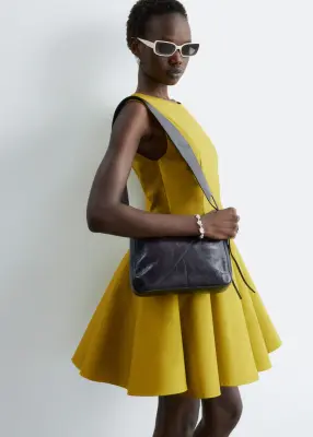 Robe courte plissée - Chartreuse — photo 5