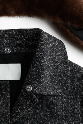 Manteau 3/4 - Noir chiné — photo 3
