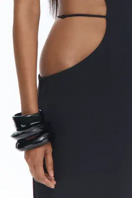 Lot de 3 bracelets jonc irréguliers - Noir — photo 1