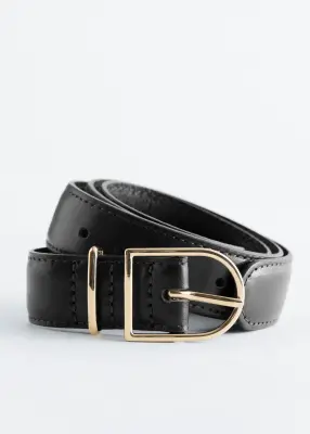 Ceinture en cuir - Noir — photo 1