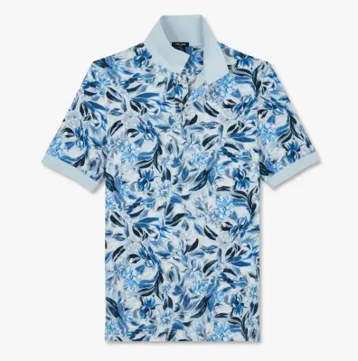 EDEN PARK POLO FLEURS Bleu — photo 3