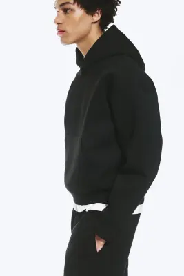 Sweat à capuche en scuba Simon - Noir — photo 2