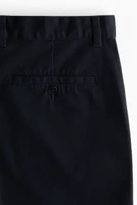 Short chino Regular Fit en coton - Bleu marine — photo 4