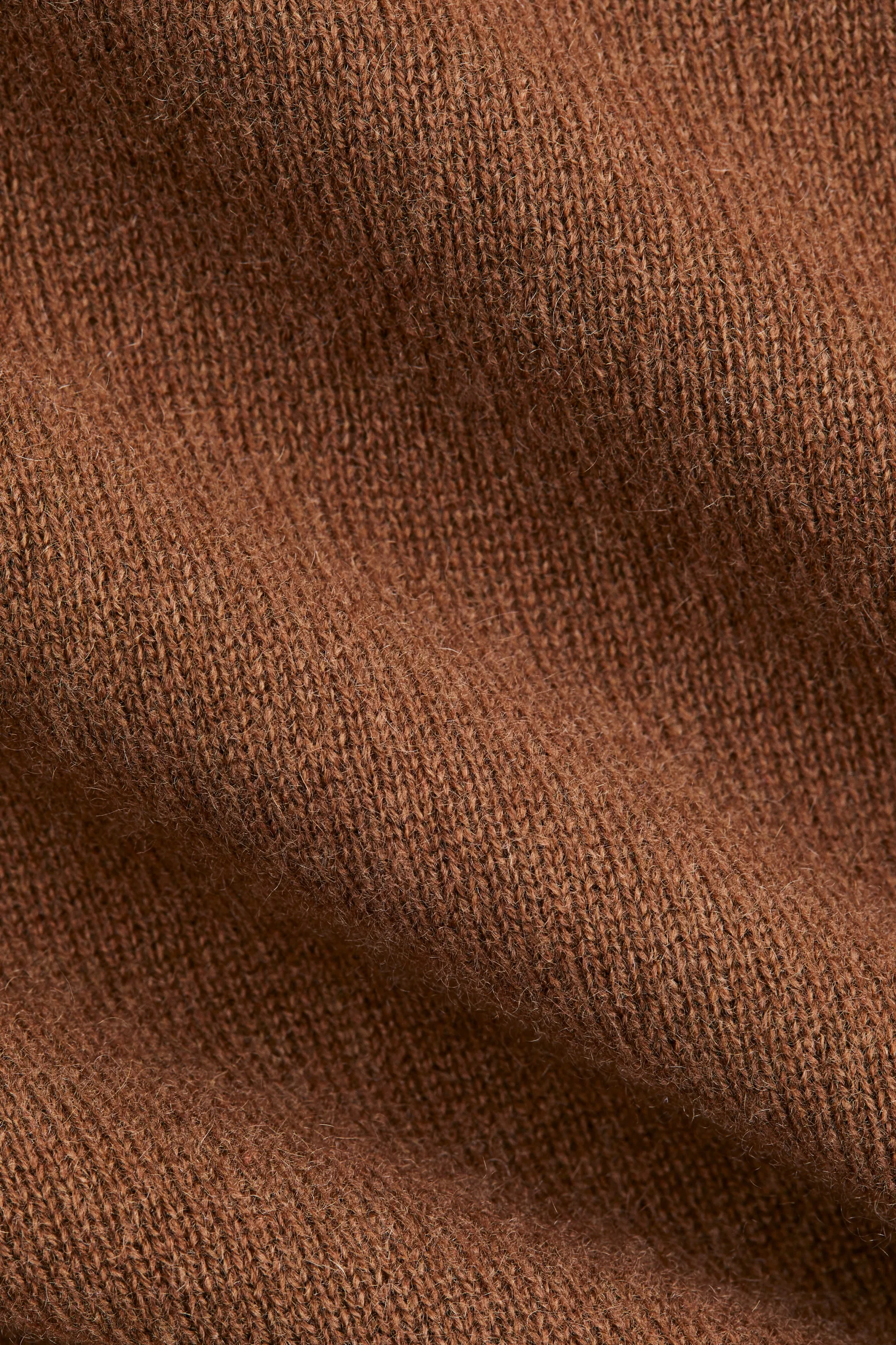Pull en maille fine de laine cachemire - Marron