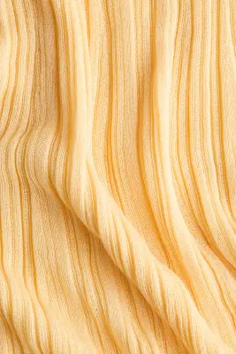 Robe de plage en maille côtelée - Jaune — photo 4