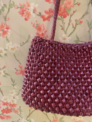 Nouveau ! DRAGON DIFFUSION Sac Santa Croce Cactus Bordo — photo 2