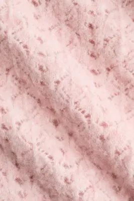Pull épaules nues en maille pointelle - Rose clair — photo 3
