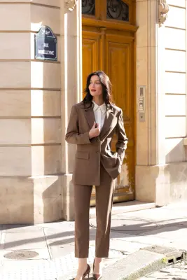 Lennon Tailored Jacket - Grey houndstooth — photo 7