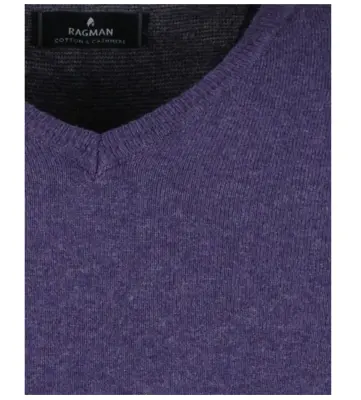 RAGMAN PULL COL V GRANDE LONGUEUR Violet — photo 4