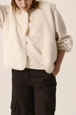 Veste maille sans manches Zlata Creme — photo 1