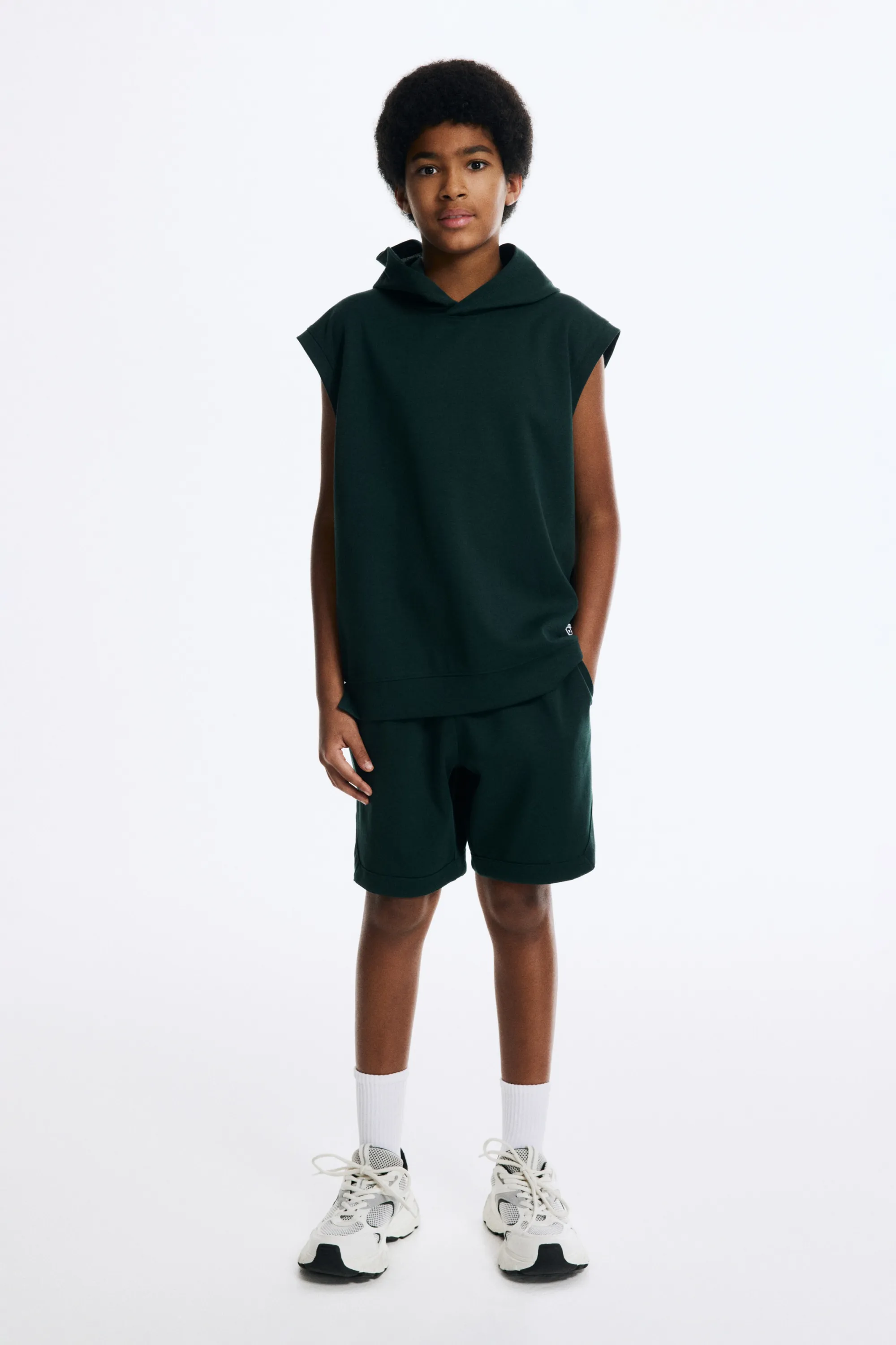 Ensemble de sport avec hoodie DryMove™ - Vert foncé
