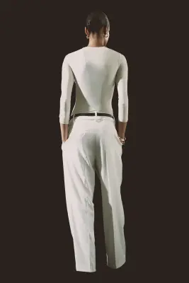 Pantalon chic - Blanc — photo 3