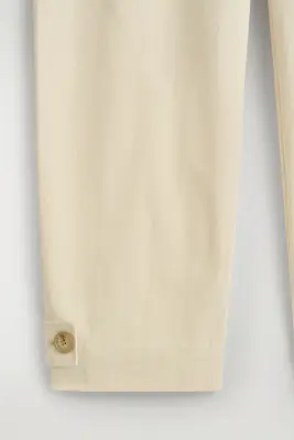 PANTALON BARREL WORKWEAR EN COTON - BEIGE CLAIR — photo 4