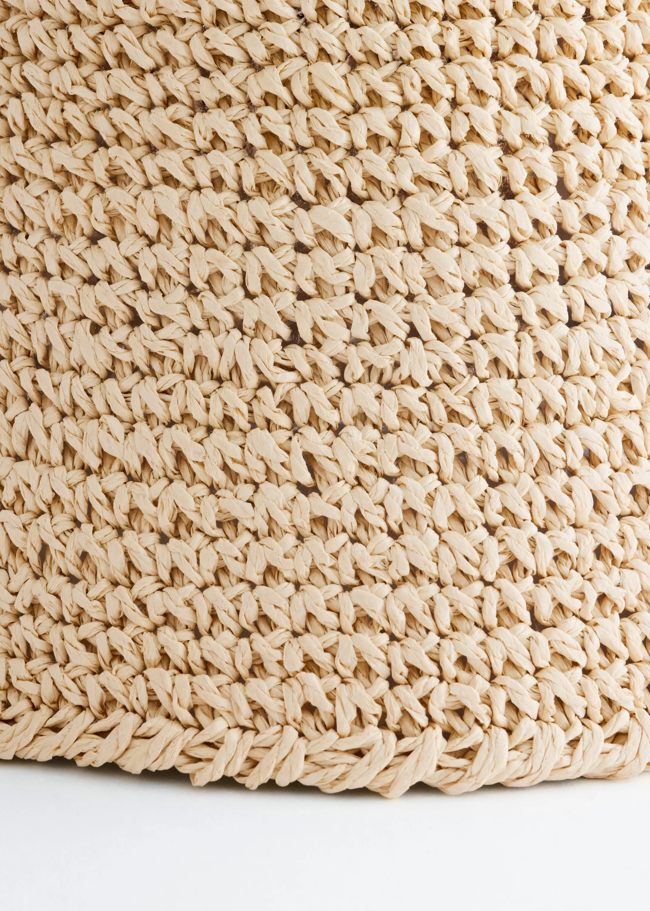 Chapeau en paille tressée - Beige clair