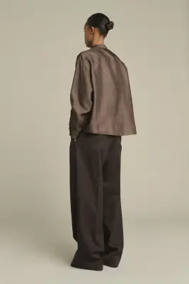 BLOUSE HAMPTON MARRON FONCÉ — photo 2