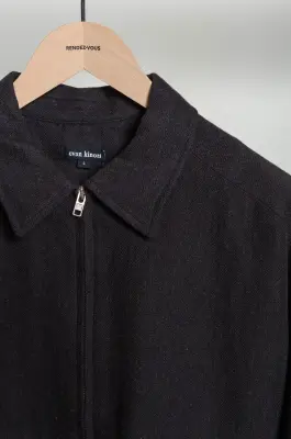 Evan Kinori – Zip Jacket Two – Black/Brown — photo 3