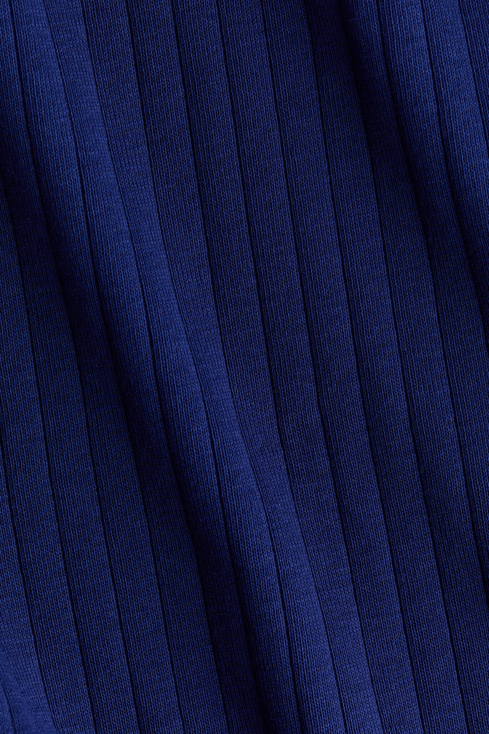 Pantalon côtelé avec cordon de serrage - Bleu foncé