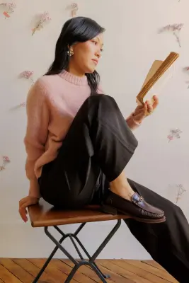 Pantalon Lucy - rayé chocolat — photo 3