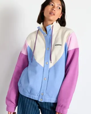 Veste femme Laura bleu colorblock – Perpète