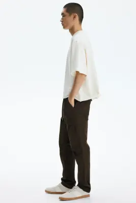 Pantalon cargo Slim Fit - Vert kaki foncé — photo 4