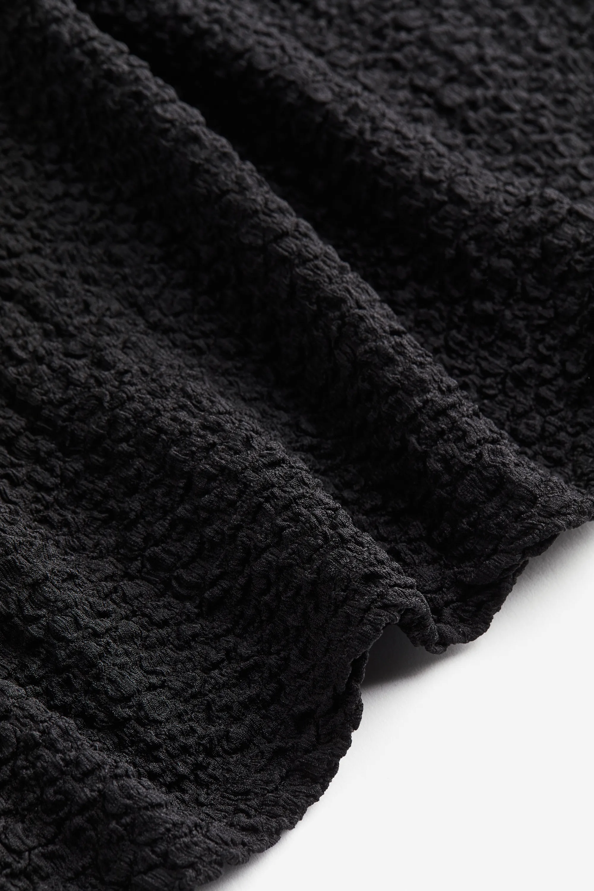 Robe en jersey texturé - Noir