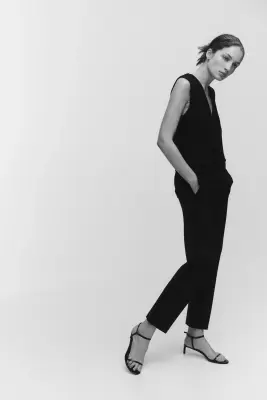 Pantalon cigarette - Noir — photo 2
