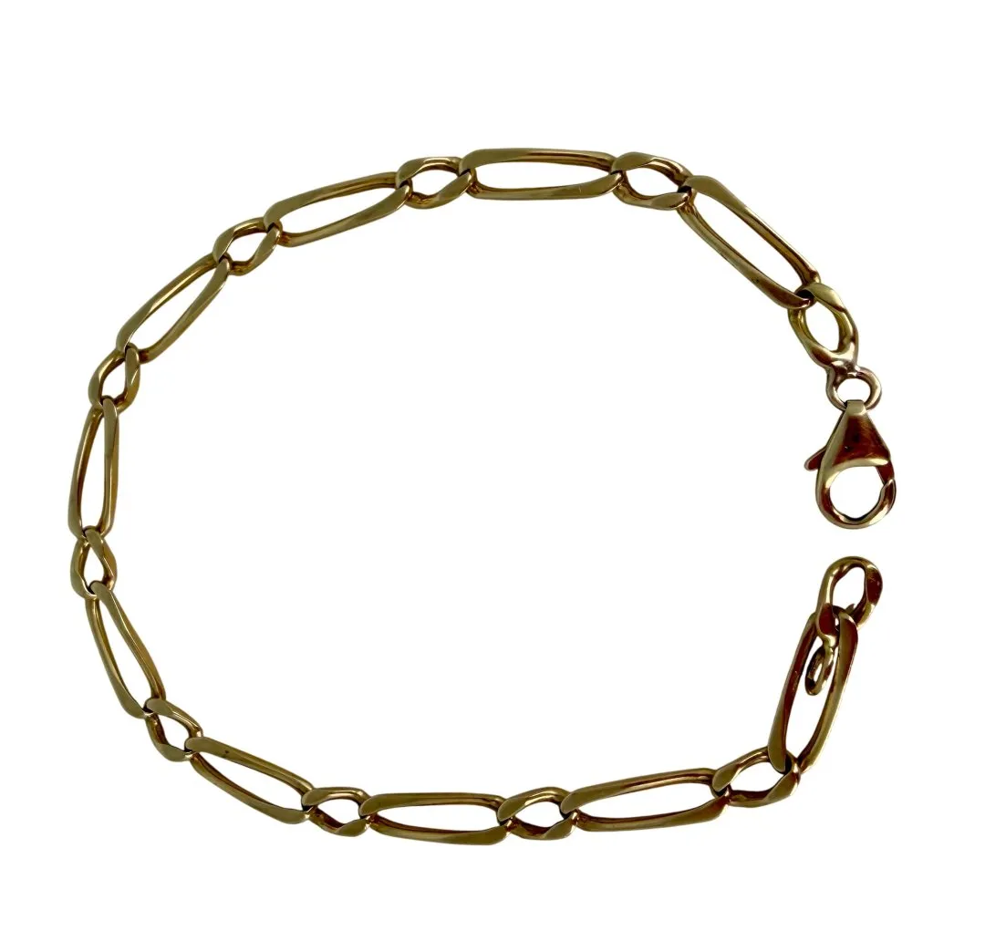 Bracelet jaune maille figaro 1-1