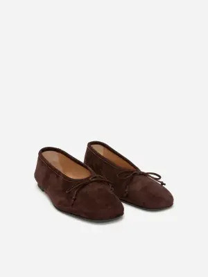 Ballerines en cuir - Marron — photo 1