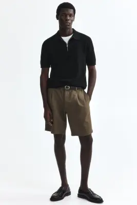 Polo texturé Slim Fit - Noir — photo 2