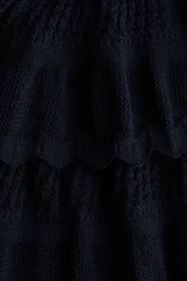 Robe avec jupe à étages - Bleu foncé — photo 3