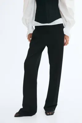 Pantalon chic en twill - Noir — photo 1
