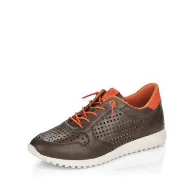 Baskets Remonte D3103-54 Vert Orange - Cuir Lacets Élastiques Grande Pointure Femme — photo 1