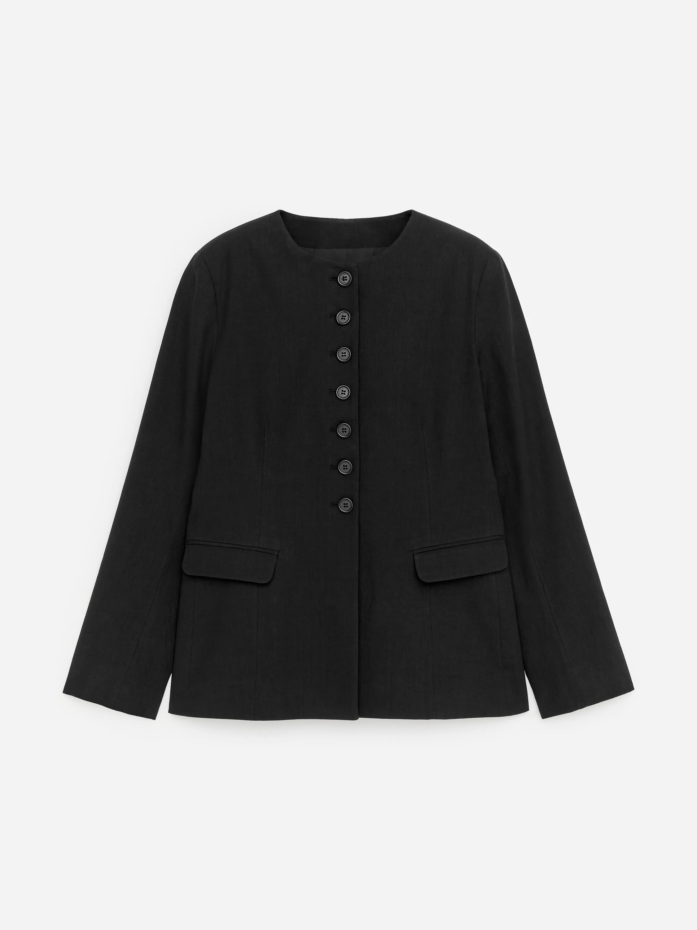 Blazer en lin mélangé - Noir