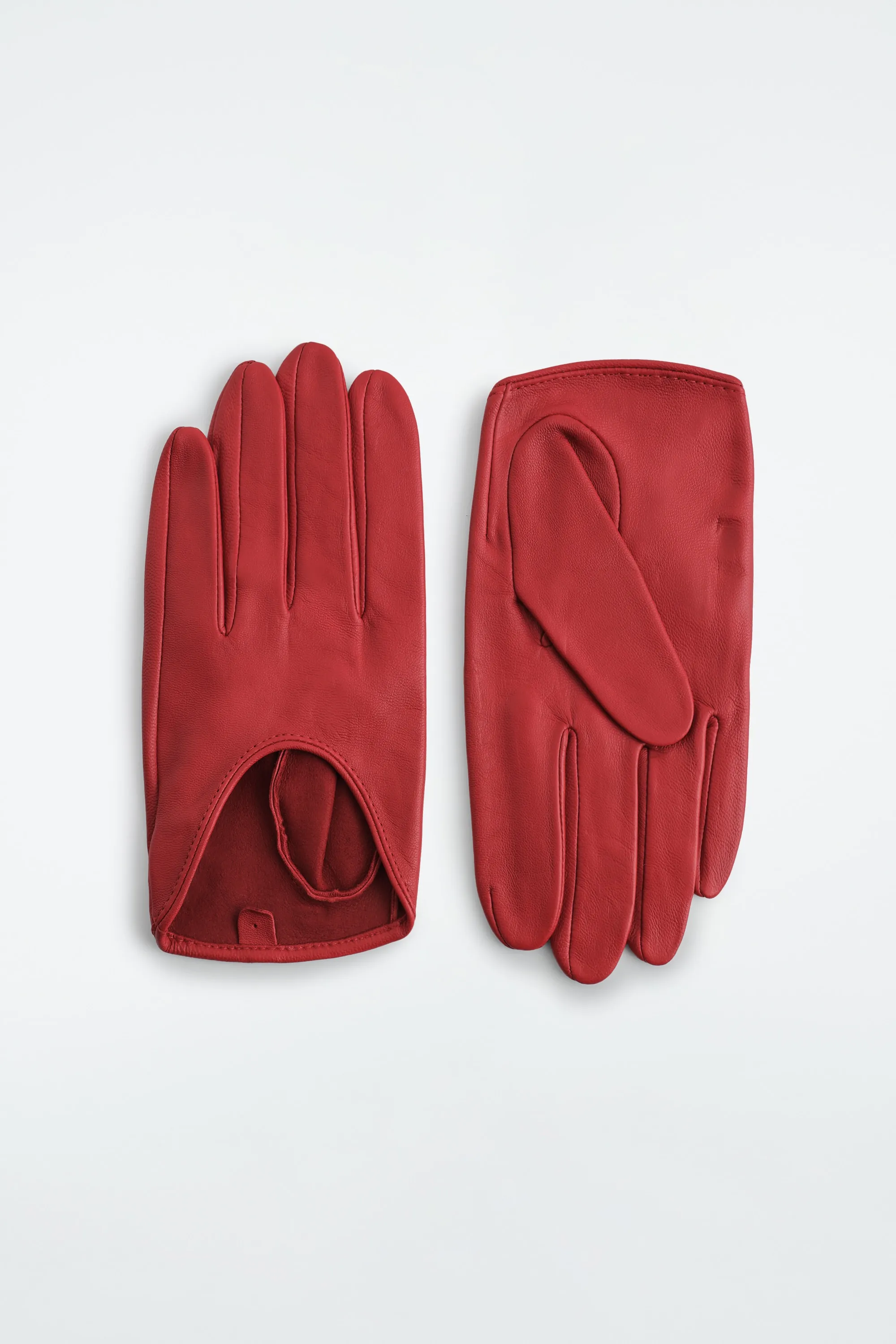 GANTS DE CONDUITE EN CUIR - ROUGE
