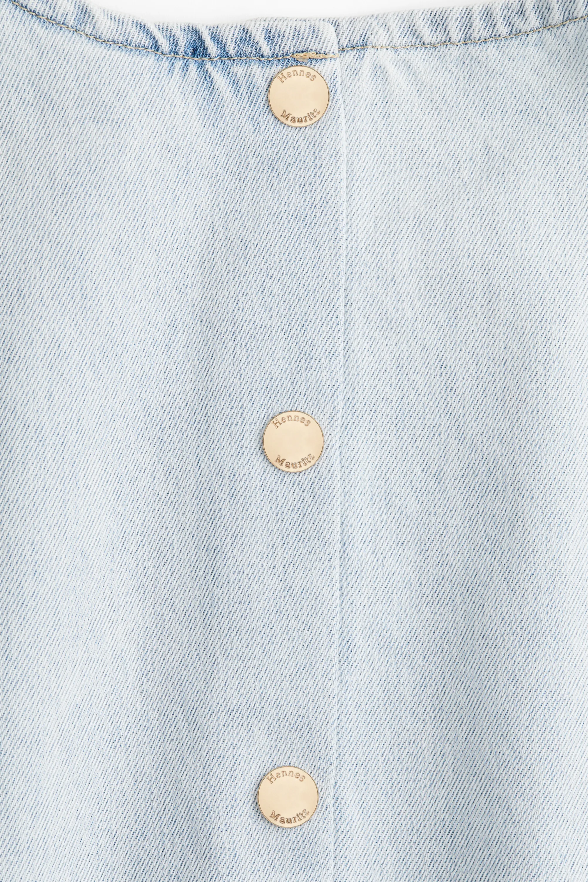 Robe droite en denim - Bleu denim pâle