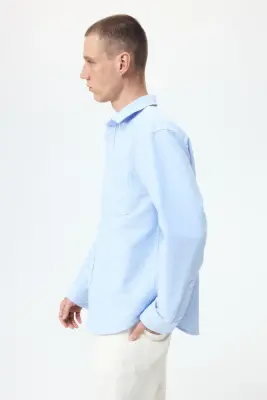 Chemise Oxford Regular Fit - Bleu clair — photo 4