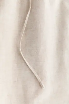 Pantalon en lin mélangé - Beige clair — photo 3