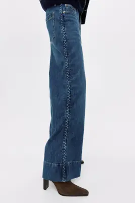 Wide High Jeans - Bleu denim — photo 1