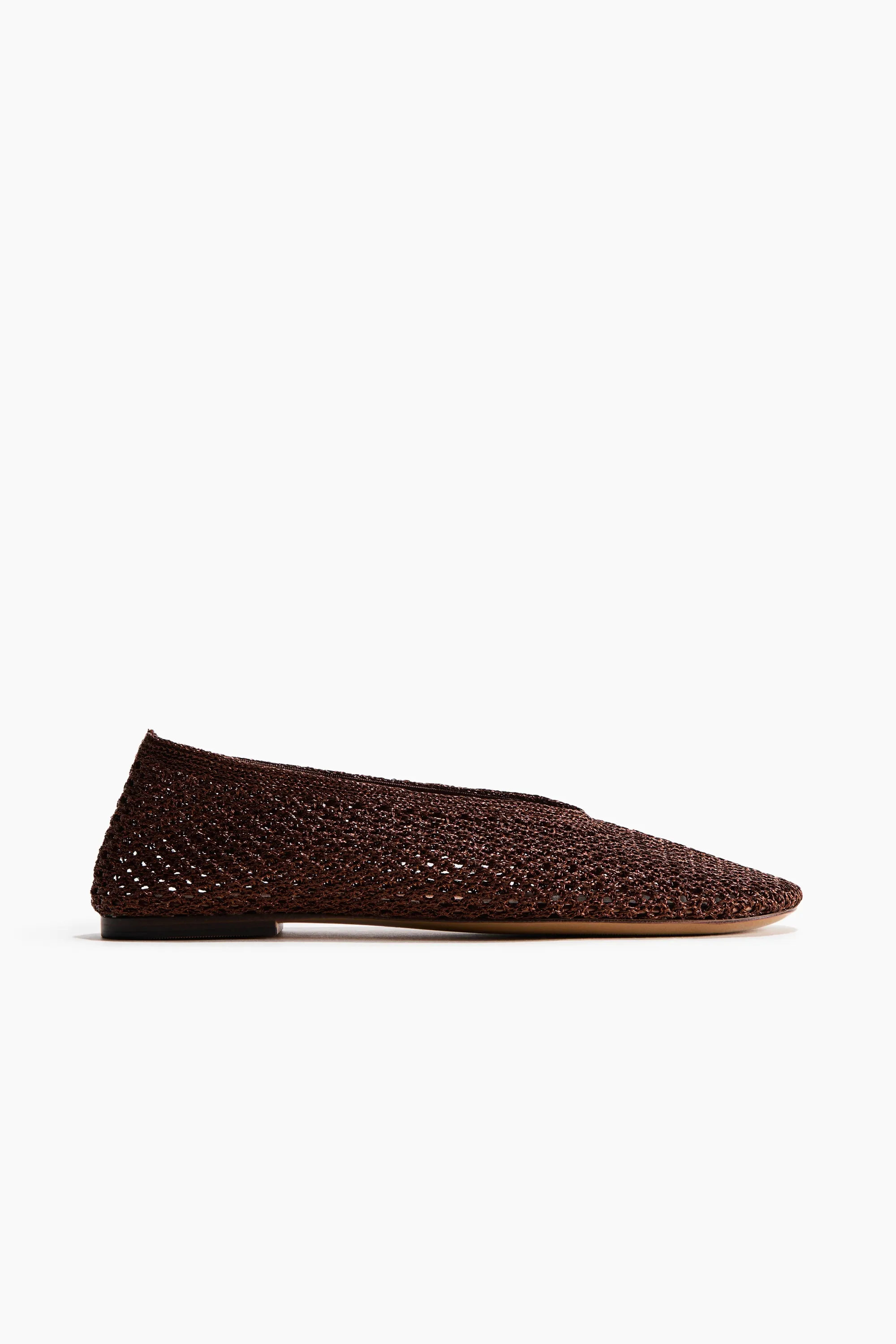 Ballerines tressées - Marron foncé