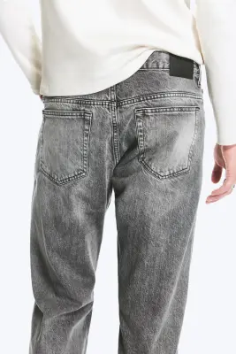SPACE JEAN TAILLE MI-HAUTE COUPE DROITE DÉCONTRACTÉE - Alien Black - Dark Black — photo 3