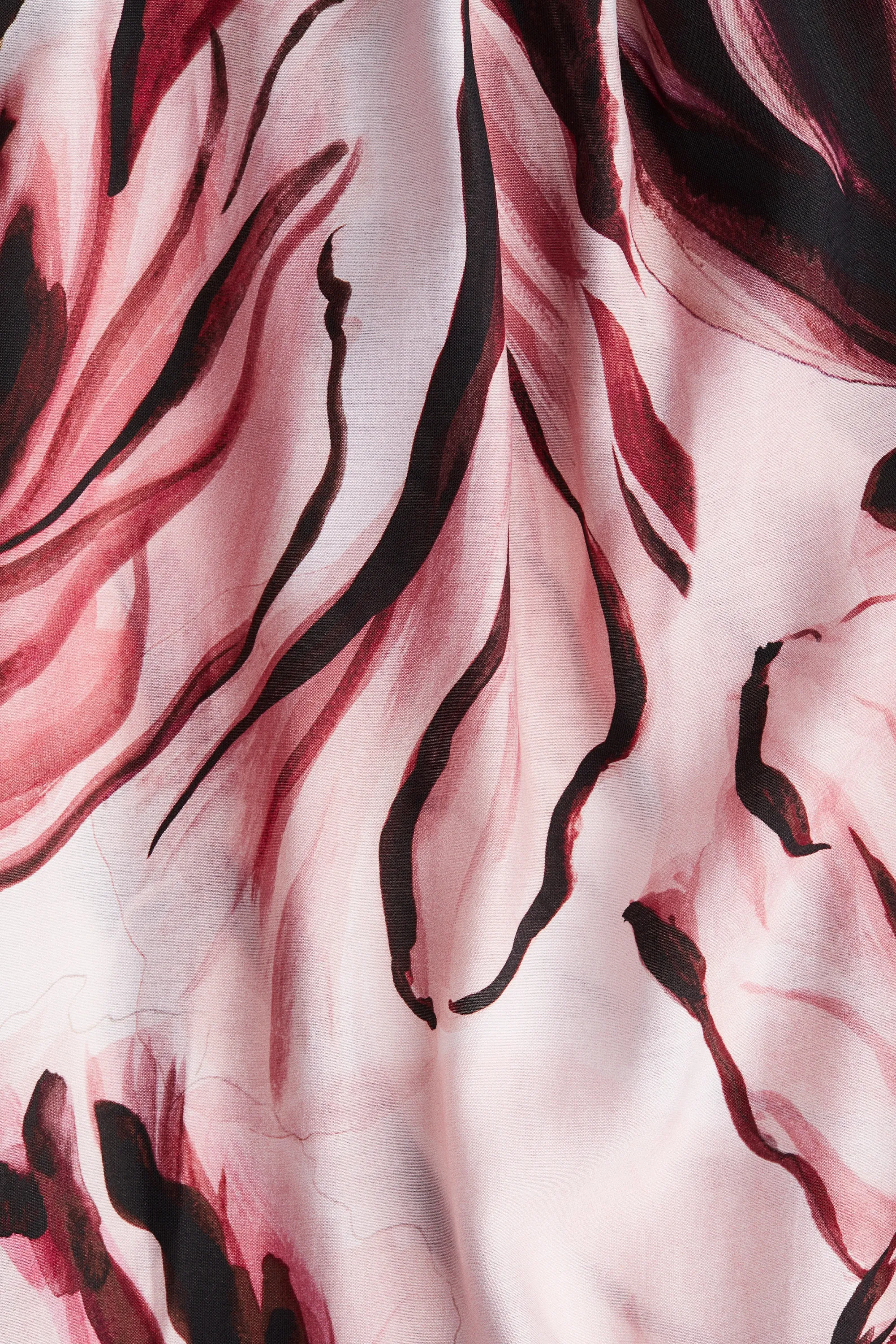 Robe maxi évasée - Rose clair/fleuri