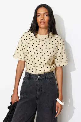 T-shirt oversize à pois — photo 2