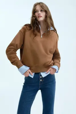 Flared High Jeans - Bleu denim — photo 2
