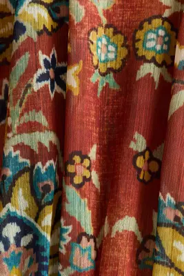Robe tunique oversize - Orange brûlé/motif — photo 2