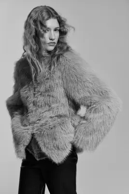 Veste à manches bouffantes - Beige — photo 3