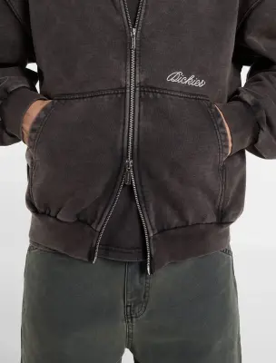 sweatshirt zip Dickies baker – black — photo 5